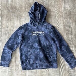 Abercrombie & Fitch Blue Tie-Dye Hoodie Sweatshirt